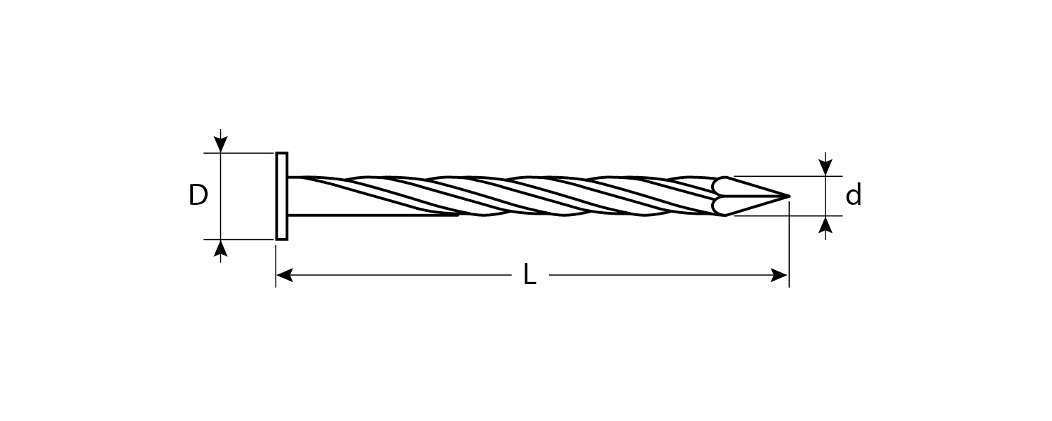 ЗУБР 50 x 2.8 мм, цинк, 28 шт, винтовые гвозди (4-305276-28-050)