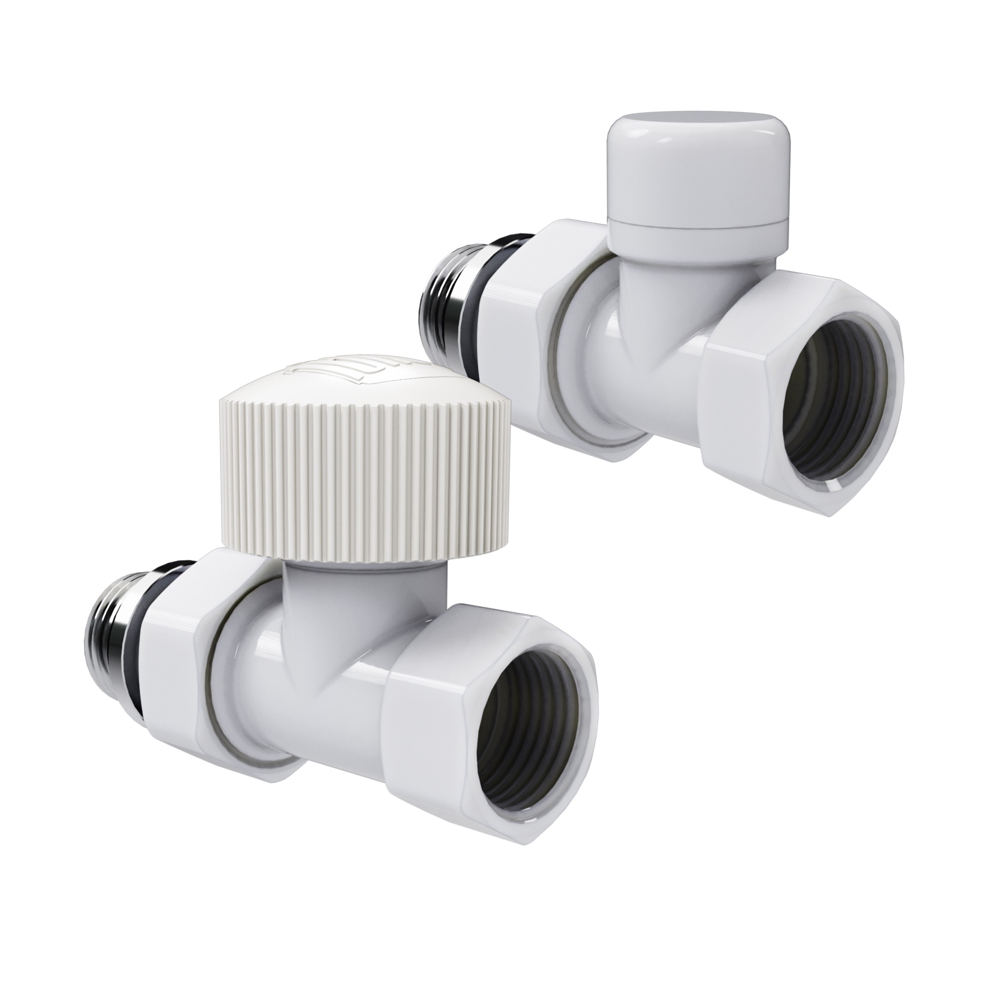 Набор термостатический прямой Royal Thermo Design 1/2"М30х1,5 (Белый)