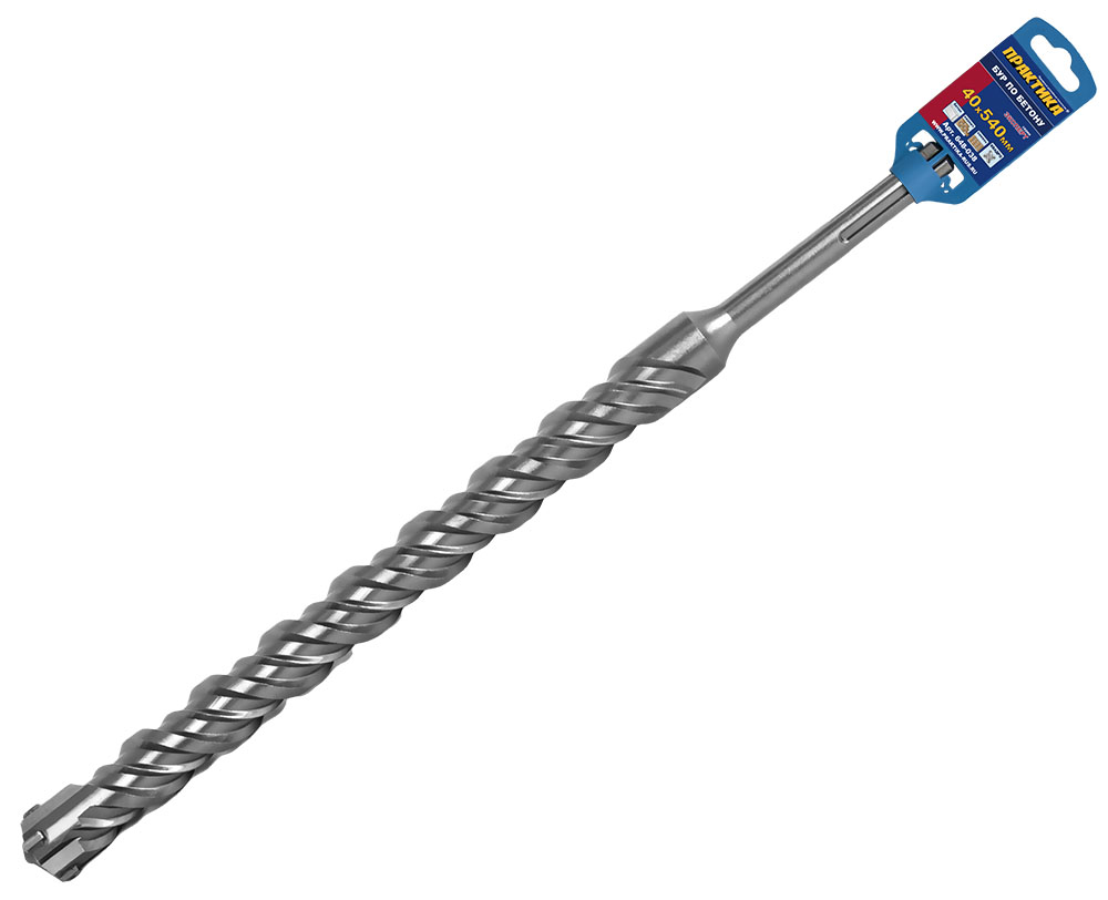 Бур SDS-MAX ПРАКТИКА  40 х  540 мм, КВАДРО, серия Эксперт, по бетону
