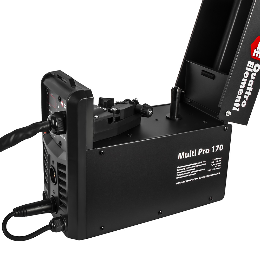 Аппарат полуавтомат. сварки, инвертор QUATTRO ELEMENTI Multi Pro 170 (170A, 3 вида сварки MIG/TIG/MMA, кат. 1кг, дисплей) (920-780), шт