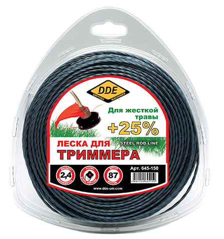 Корд триммерный в блистере DDE "Steel rod line"