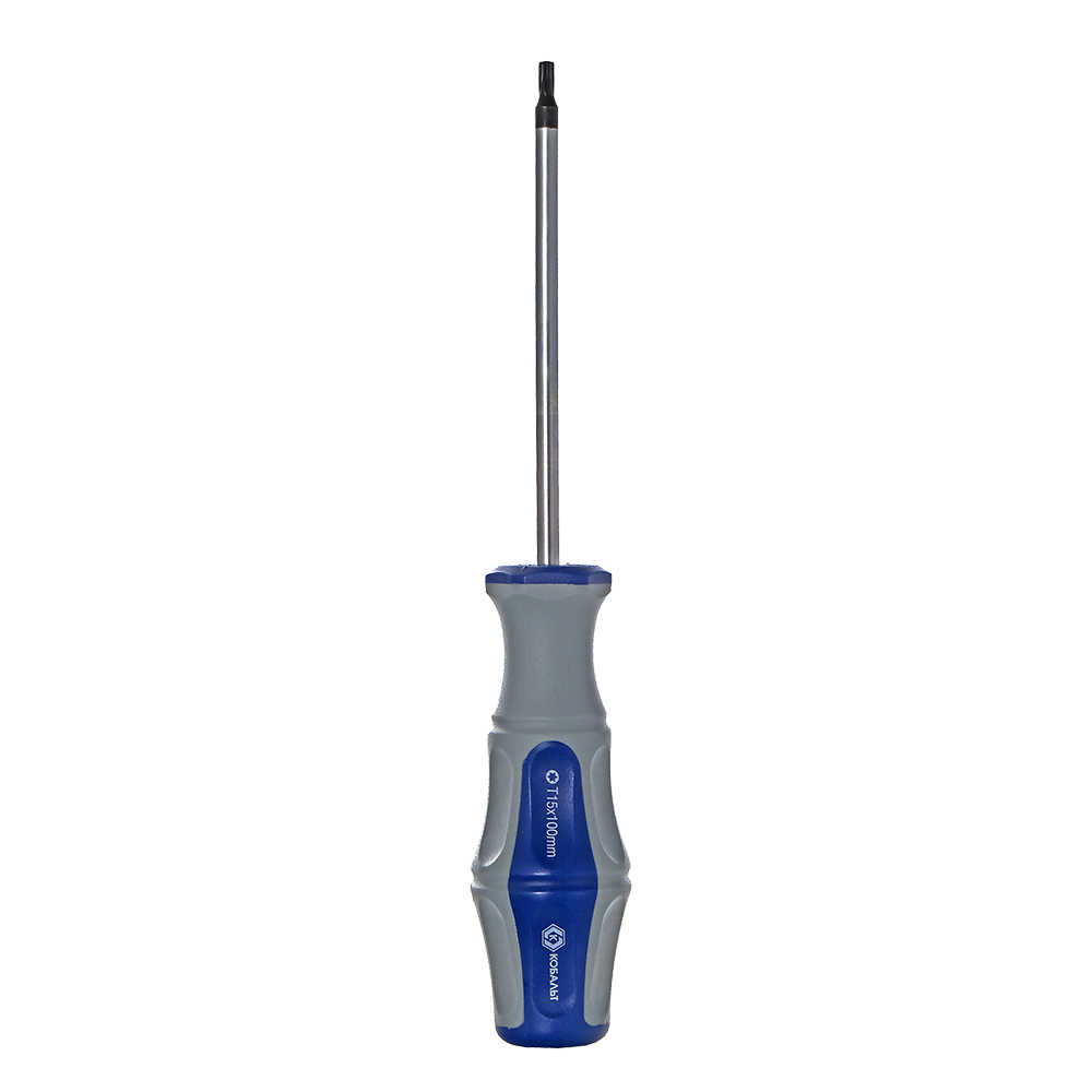 Отвертка с подвесом Torx Tamper-15х100 мм КОБАЛЬТ Ultra Grip CR-V 910-041