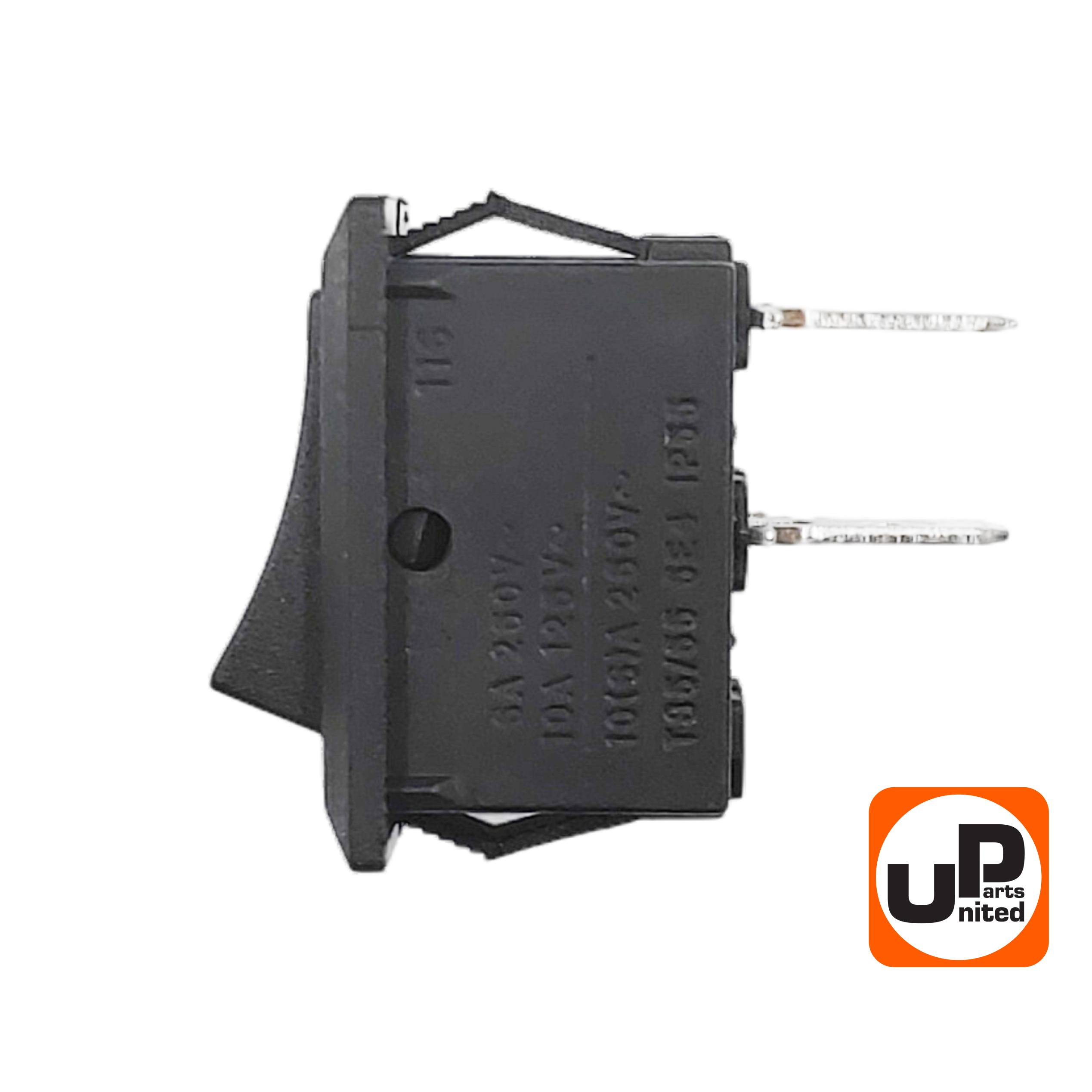 Выключатель UNITED PARTS KCD1, 250В, 12А, 2 контакта (20×15мм), шт
