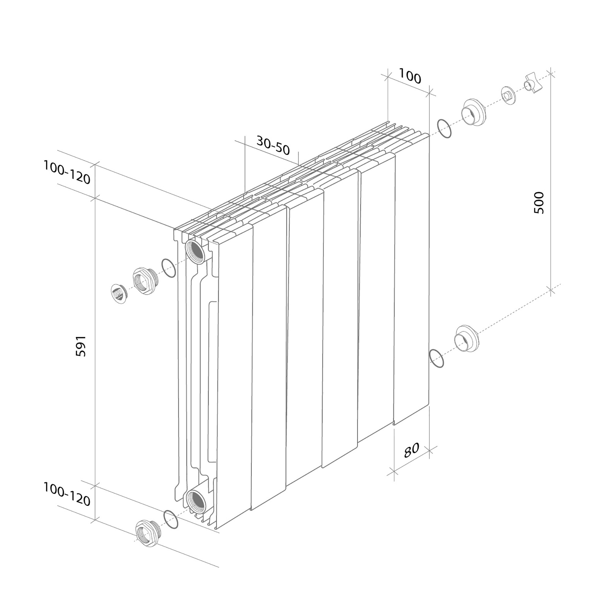 Радиатор Royal Thermo PianoForte 500 new/Bianco Traffico - 6 секц.