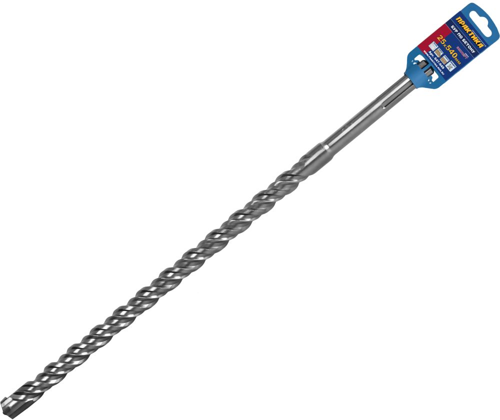 Бур SDS-MAX ПРАКТИКА  25 х 540 мм, КВАДРО, серия Эксперт, по бетону