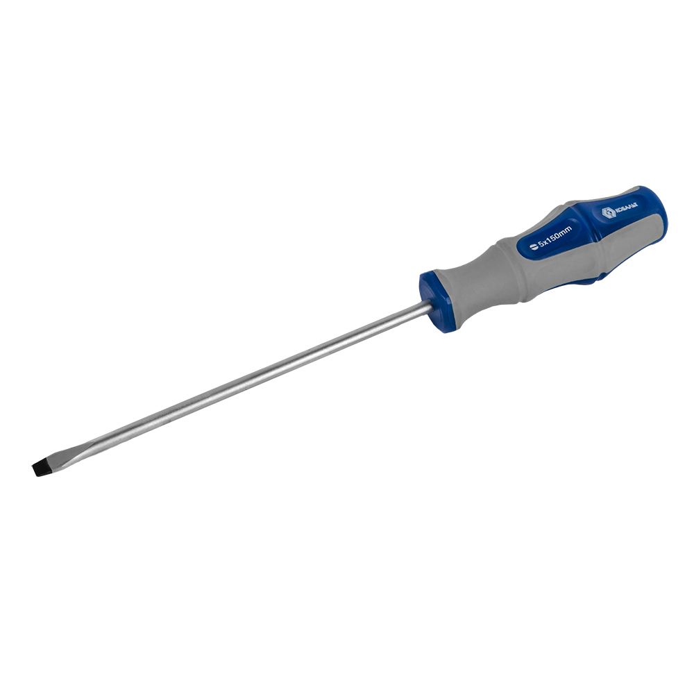Отвёртка КОБАЛЬТ Ultra Grip SL 5,0 х 150 ммCR-V, двухкомпонентная рукоятка (1 шт.) подвес