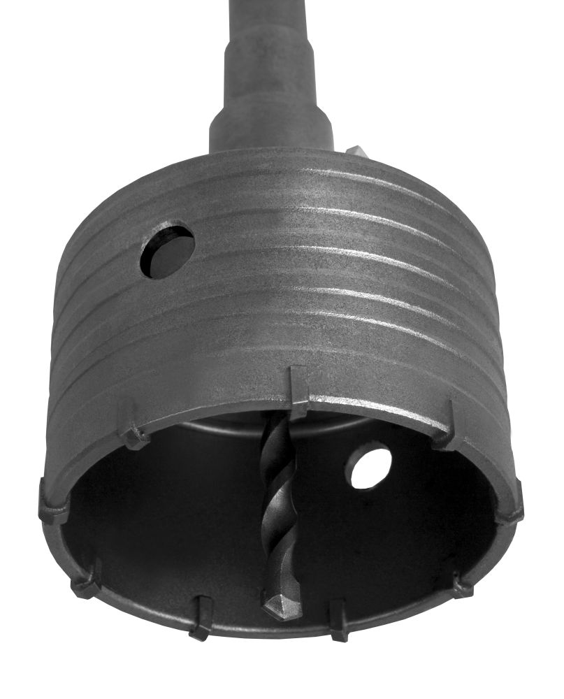 Коронка твердосплавная ПРАКТИКА SDS-Max ударная  90 мм (1шт.) клипса