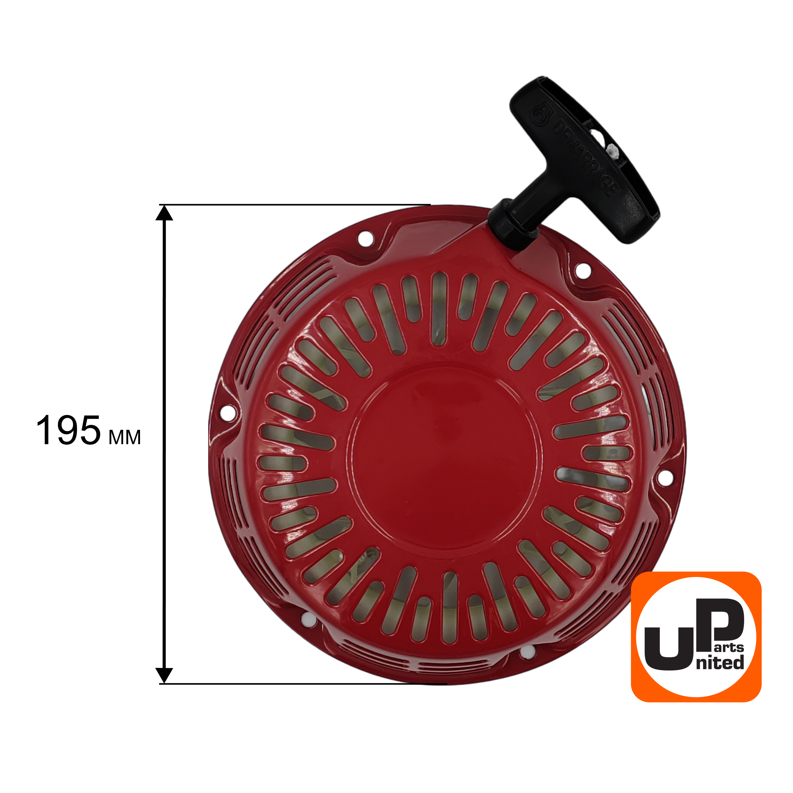 Стартер ручной UNITED PARTS для двигателя LONCIN 173/177F, HONDA GX240/GX270, круглые метал. собачки, шт