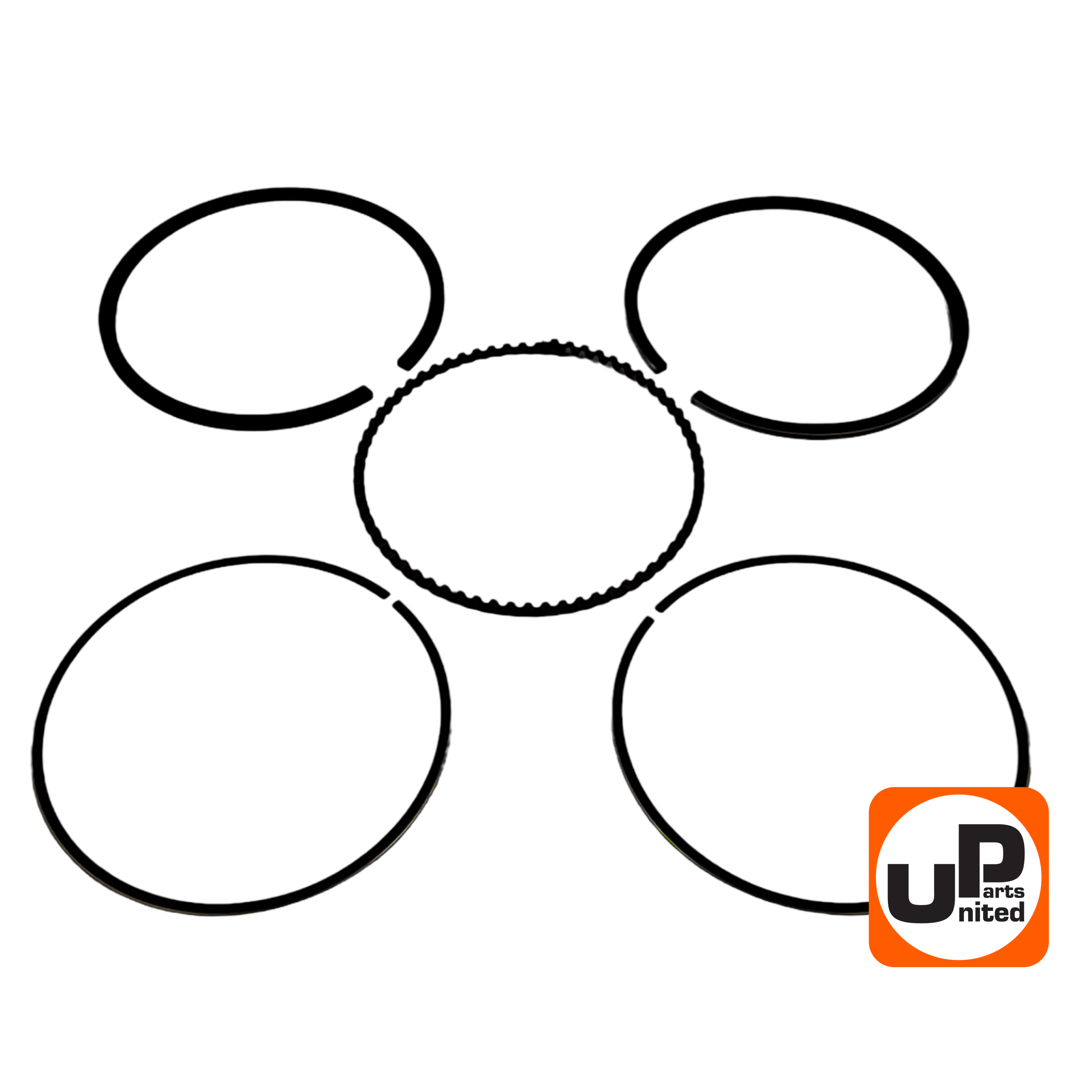Кольцо поршневое UNITED PARTS Ø77×2,0 мм 177F, GX270 компл.   (90-0306), шт