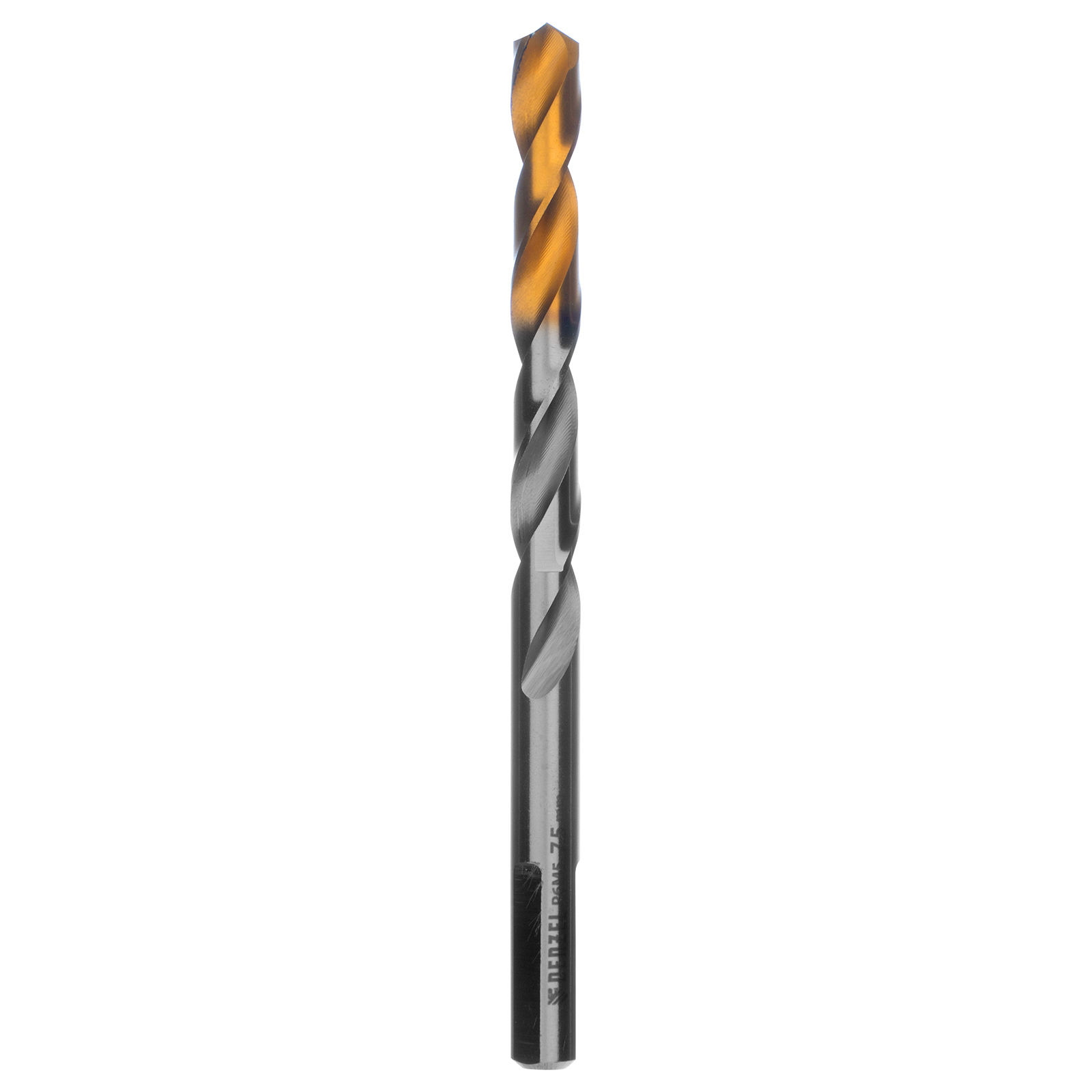 Сверло спиральное по металлу 7,5 x 109 мм, Р6М5, Golden Tip  Denzel