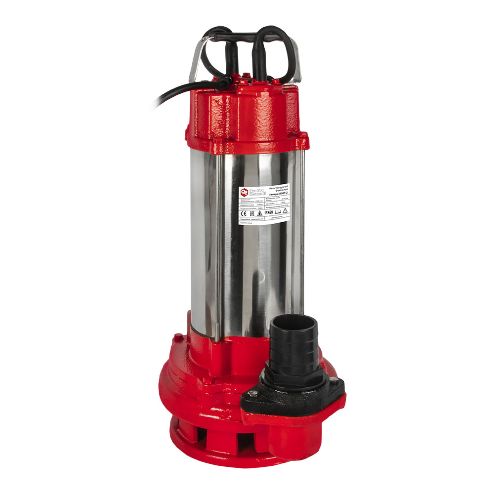 Насос фекальный QUATTRO ELEMENTI Sewage 2500F Ci (2500 Вт, 27000 л/ч, для грязной, 28 м, 23,8 кг), шт