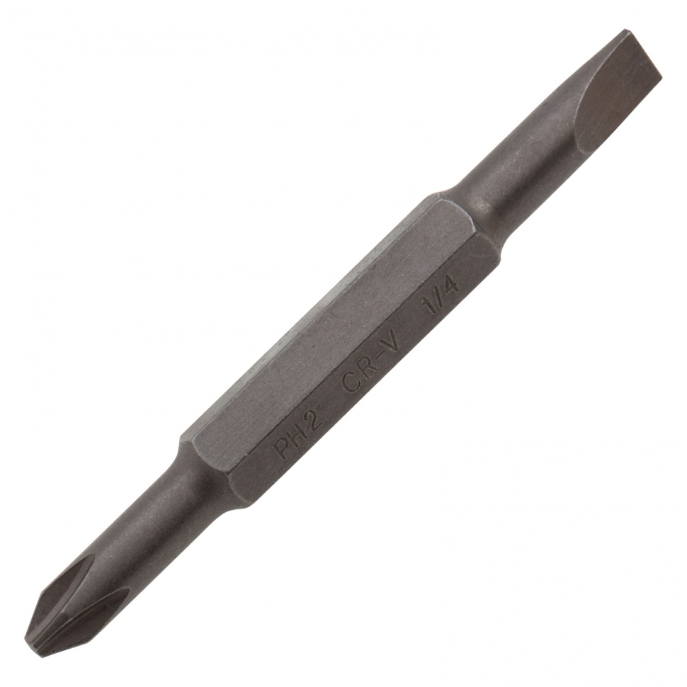Отвертка комбинированная, SL3/16"-PH1, SL1/4"-PH2, 3-х компонентная рукоятка Denzel