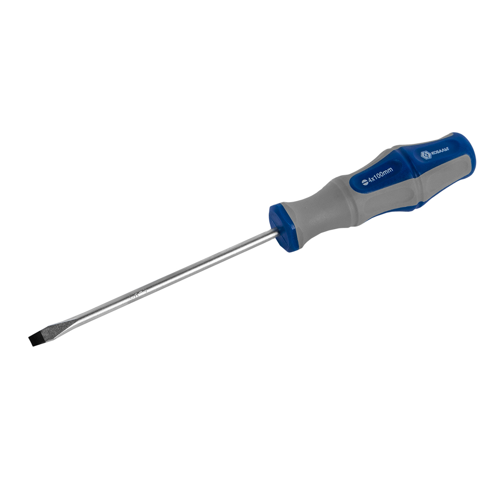 Отвёртка КОБАЛЬТ Ultra Grip SL 4,0 х 100 ммCR-V, двухкомпонентная рукоятка (1 шт.) подвес