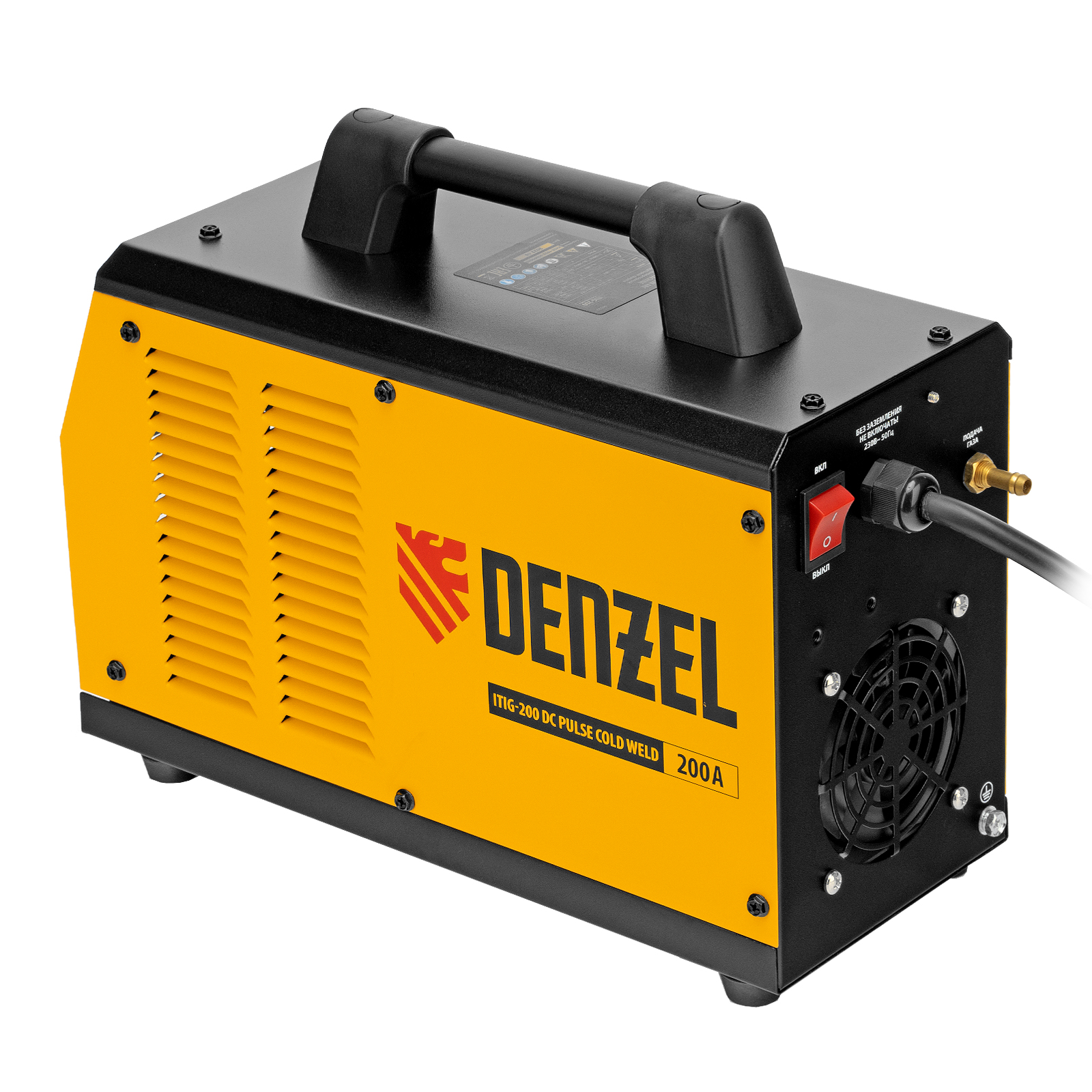 Аппарат инвертор. аргонодуговой сварки ITIG-200 DС Pulse Cold Weld, 200 А, ПВ 60% Denzel