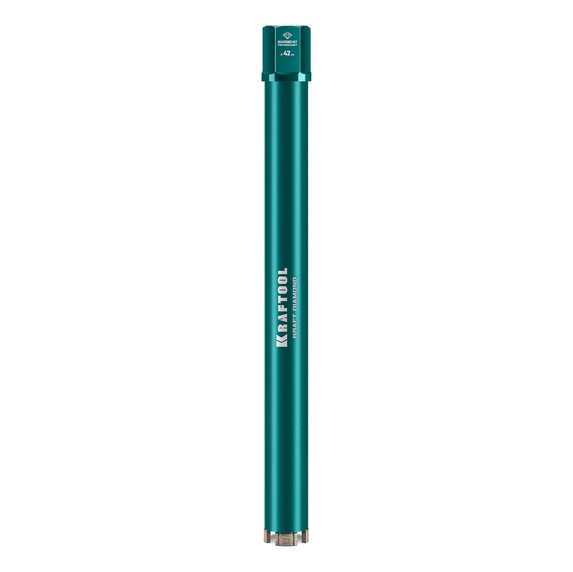 KRAFTOOL DIAMOND 42 мм (450 мм, 1 1/4″, лазерная сварка, сухое сверление с микроударом), алмазная коронка по железобетону (29825-042)