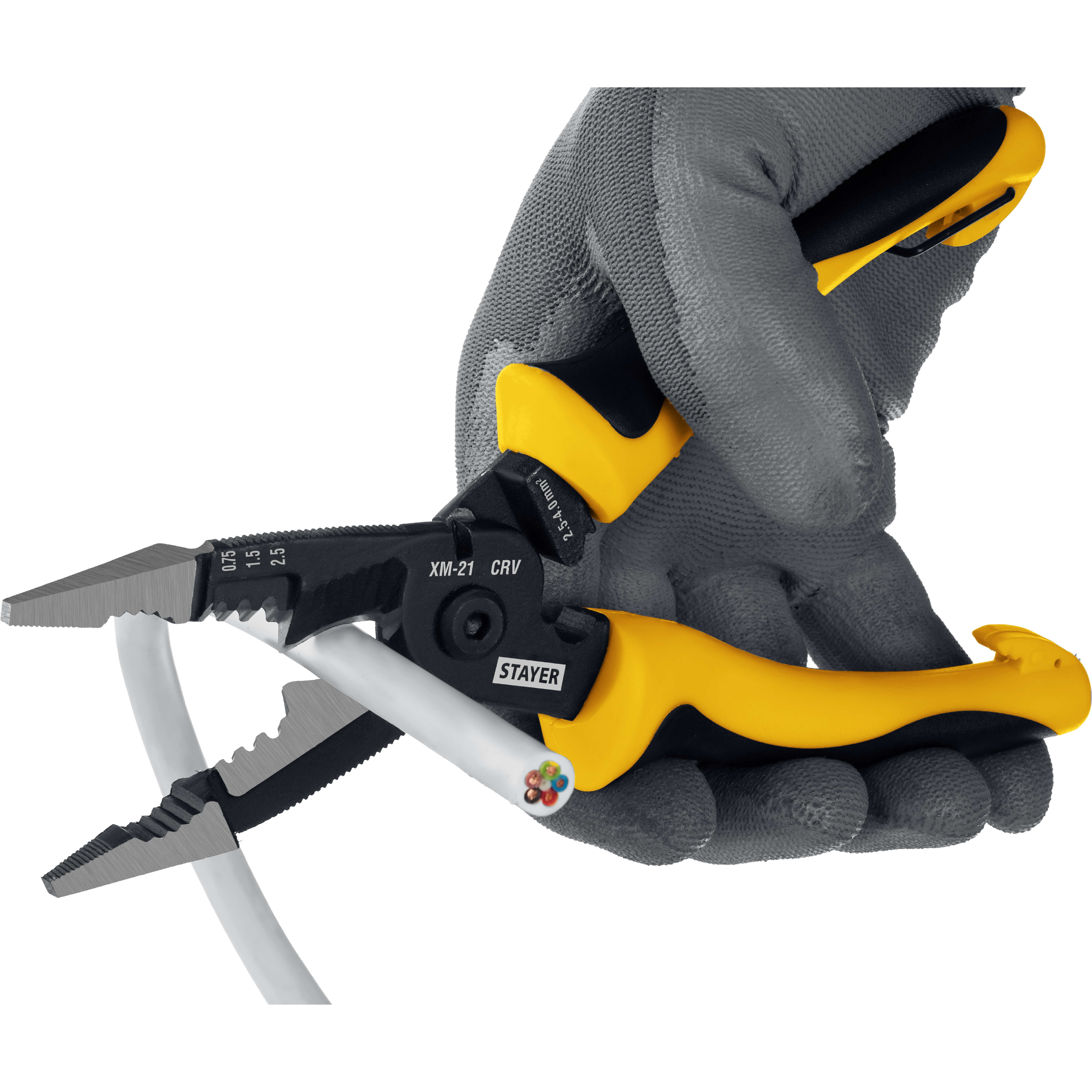 STAYER HERCULES XM-21, 4в1 электромонтажные клещи (23342-21)