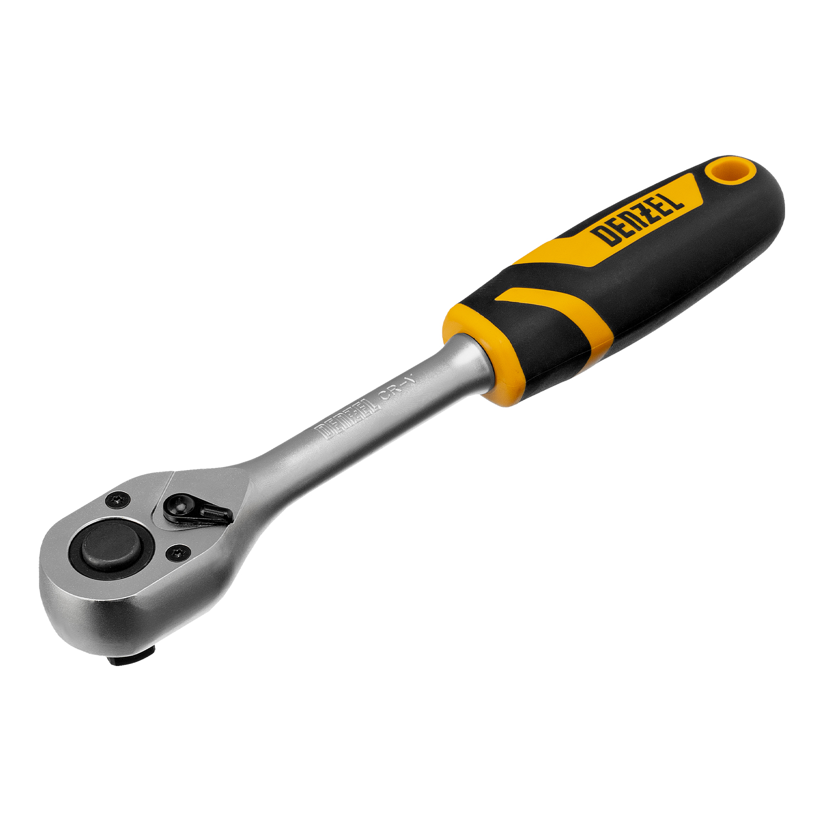 Ключ-трещотка 1/2", 90 зубьев, с быстрым сбросом, CrV Denzel