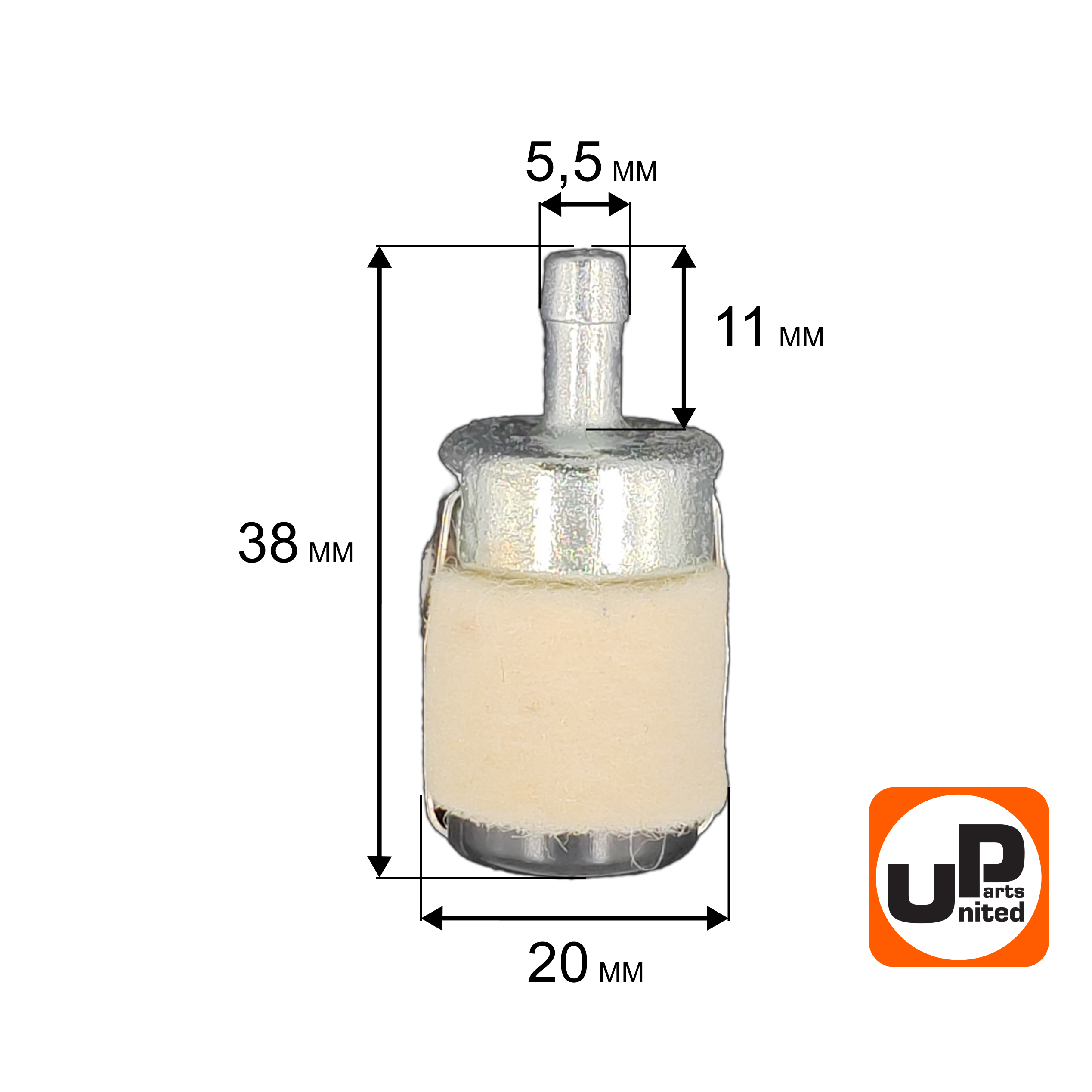 Фильтр топливный UNITED PARTS для HUSQVARNA (5067426-01), шт
