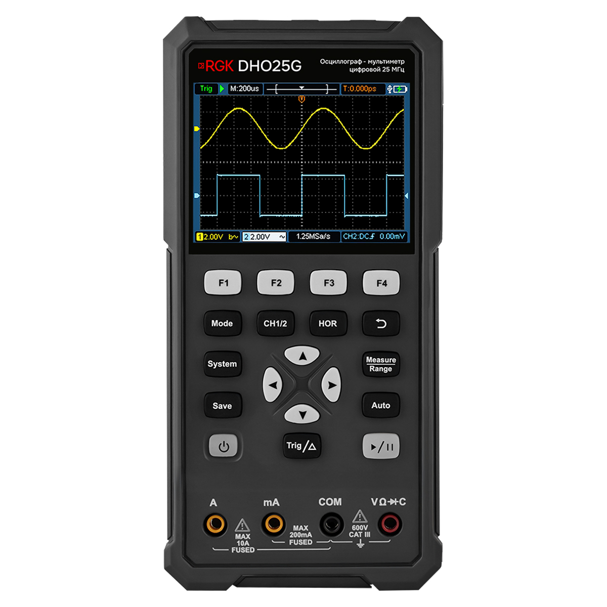 Осциллограф - мультиметр RGK DHO25G с поверкой