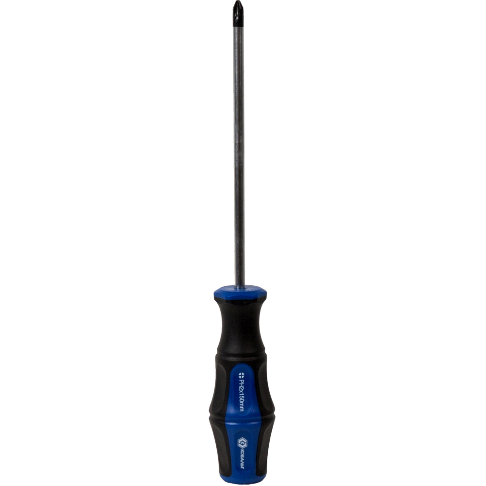Отвёртка КОБАЛЬТ Ultra Grip PH-2 х 150 ммCR-V, двухкомпонентная рукоятка (1 шт.) подвес