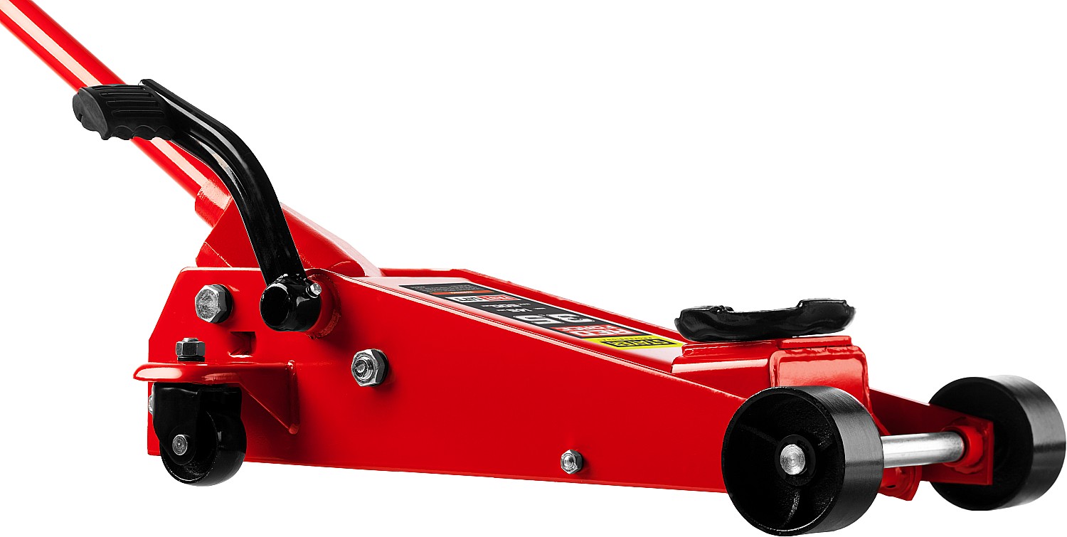 STAYER F-35 RED FORCE, 3.5 т, 145 - 500 мм, подкатной домкрат с быстрым и высоким подъемом для СТО, Professional (43155-3.5)