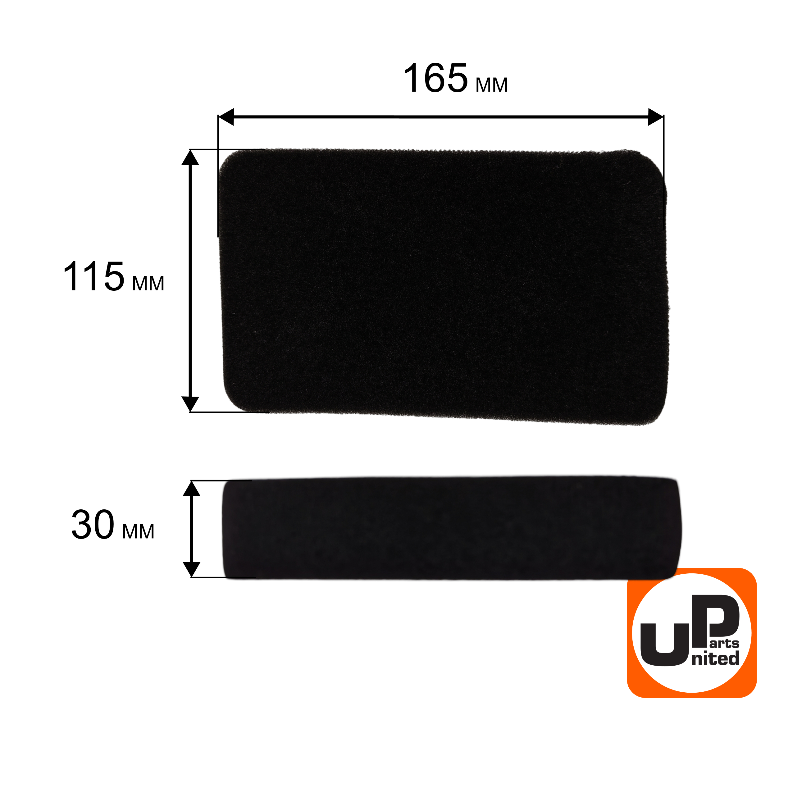 Фильтр воздушный UNITED PARTS для 173/177/182/188/190/192F, GX240/270/340/390 (паралоновый), шт