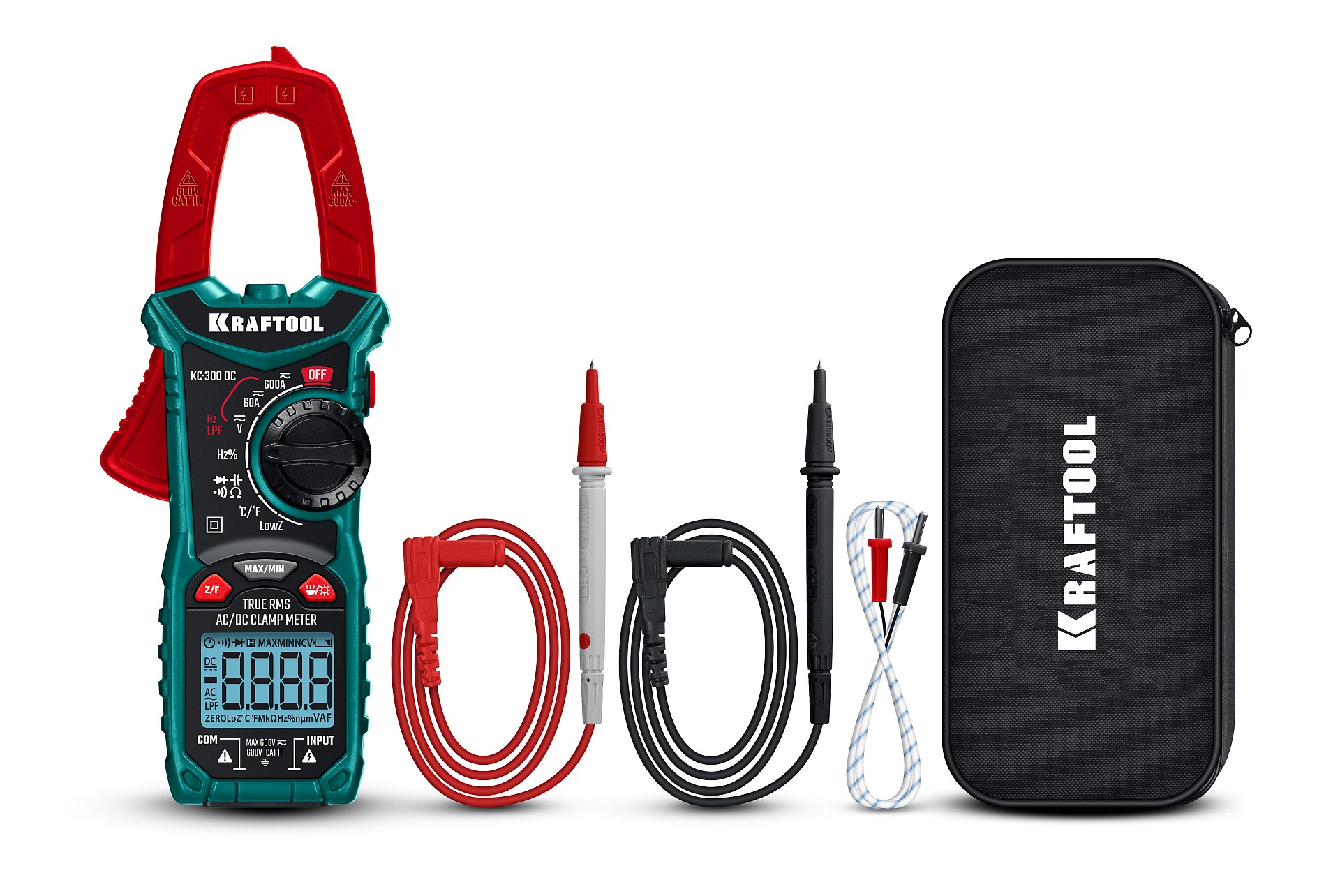 KRAFTOOL KC-300DC Цифровые токовые клещи (59830)