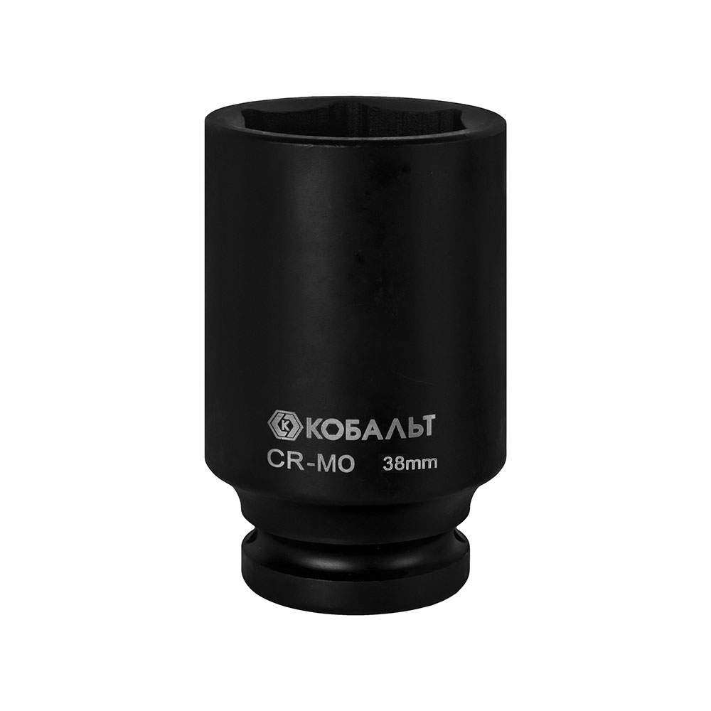 Головка торцевая глубокая ударная КОБАЛЬТ 3/4", 38 мм, CR-MO, подвес (922-425)