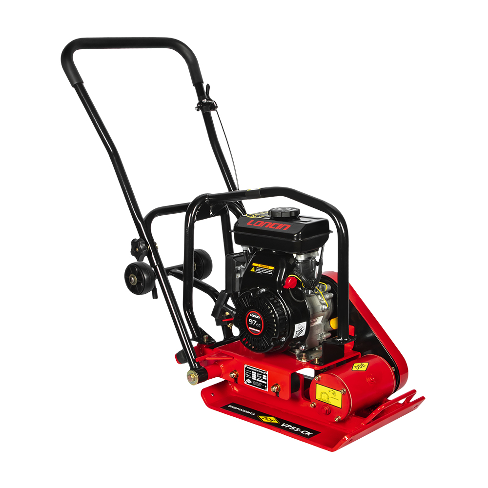 Виброплита DDE VP55-CK (дв. Loncin, 2,8 л.с., плита 430×310 мм, до 250 кв. м/час, 58 кг, гл. упл. 20 см, колеса), шт