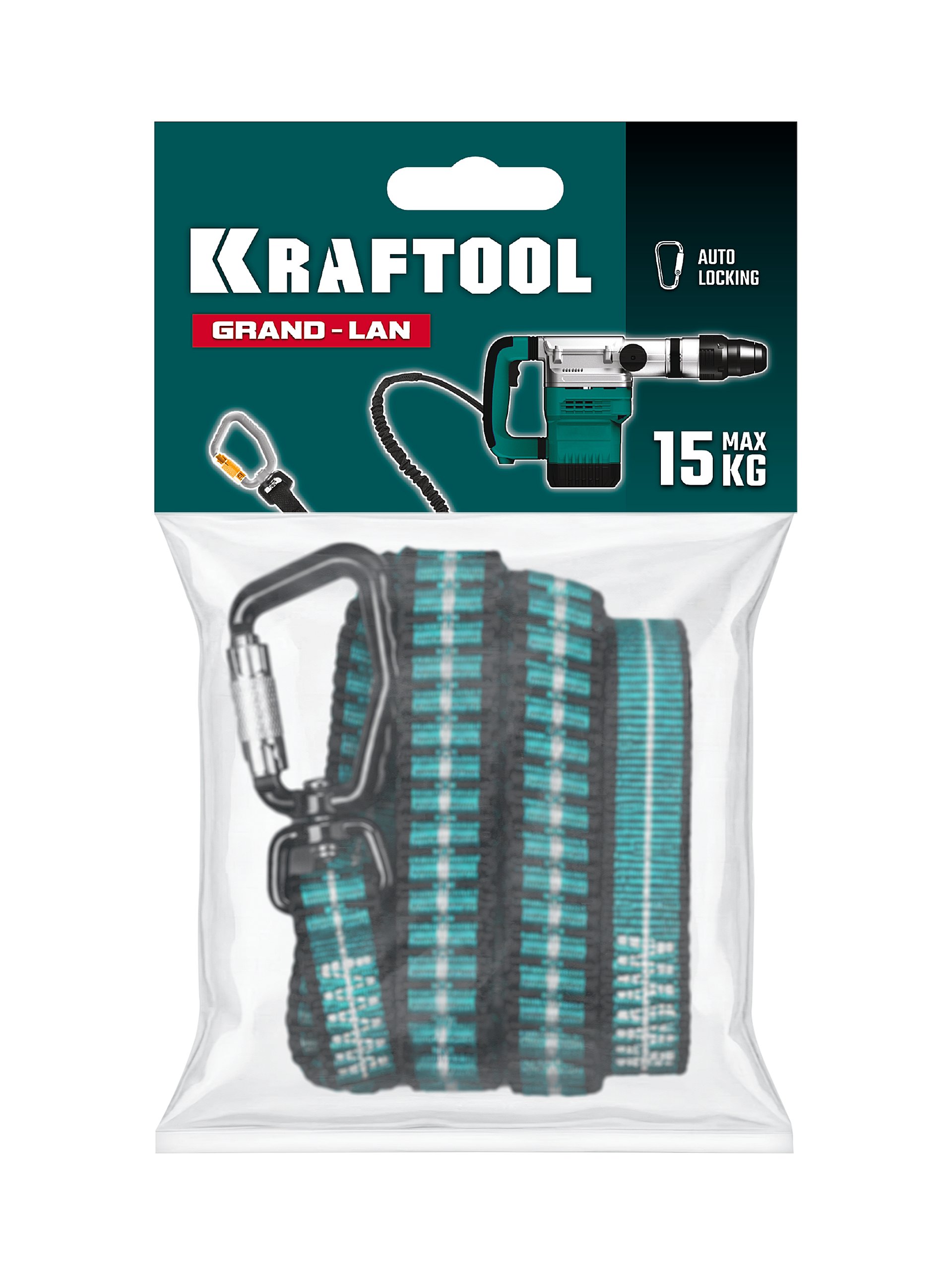 KRAFTOOL GRAND-LAN, 90-140 см, до 15 кг, строп эластичный для крепления инструмента (22077)