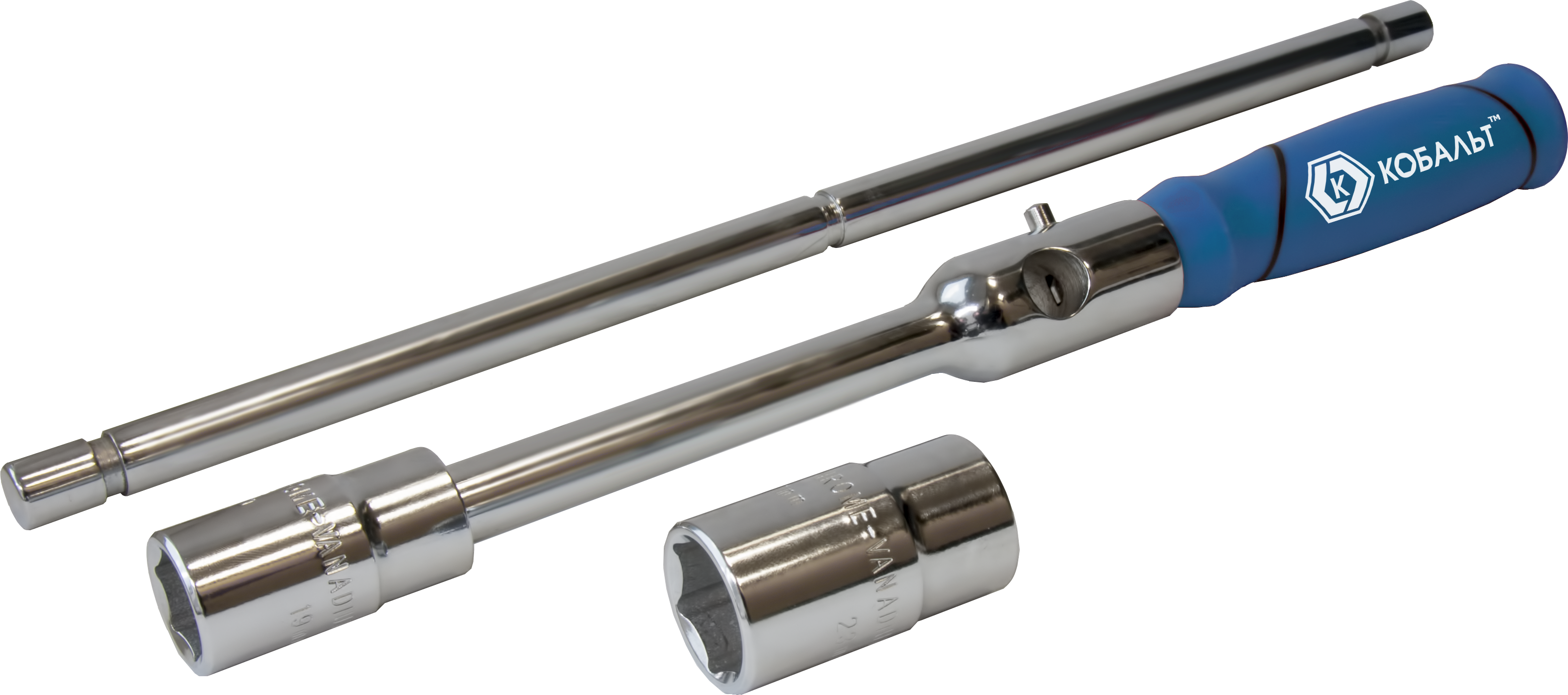 Ключ баллонный КОБАЛЬТ складной 17,19,21, 23мм, 1/2", CR-V, чехол