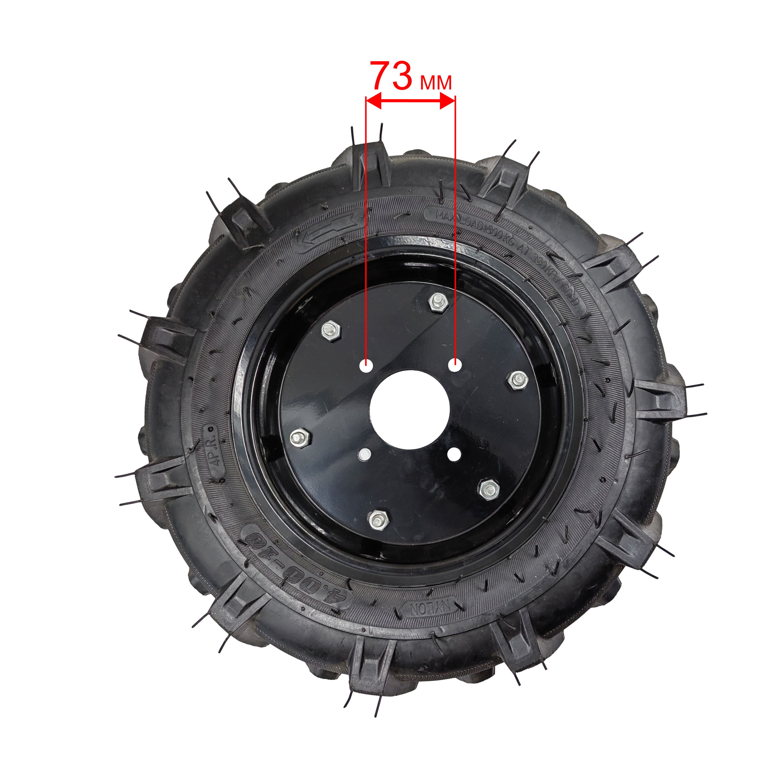 Колесо мотоблока DDE  4.00-10  правое, Кентавр (791-813-139), шт