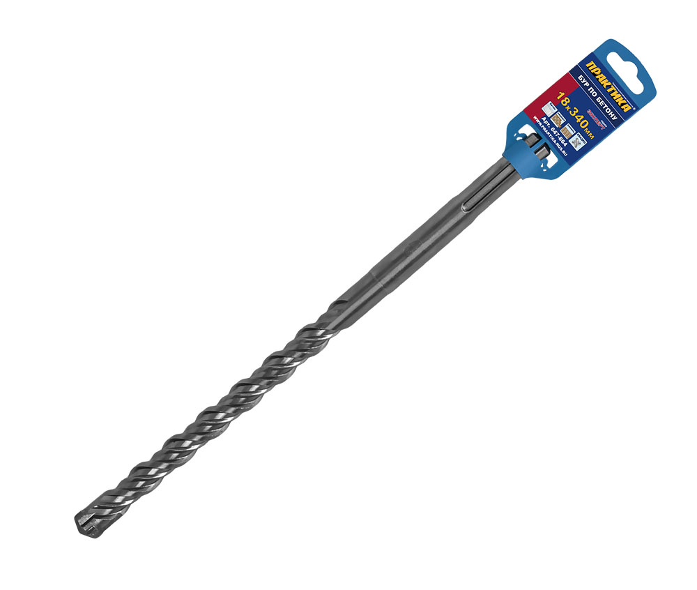 Бур SDS-MAX ПРАКТИКА  18 х  340 мм, КВАДРО, серия Эксперт, по бетону