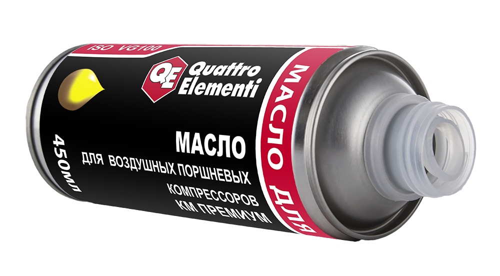 Масло для компрессоров QUATTRO ELEMENTI 450 мл, металлический флакон450 мл, металлический флакон