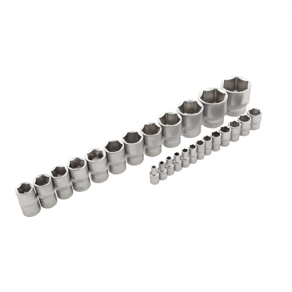 Набор инструментов 82 предмета, CrV, 1/2", 1/4" Сибртех
