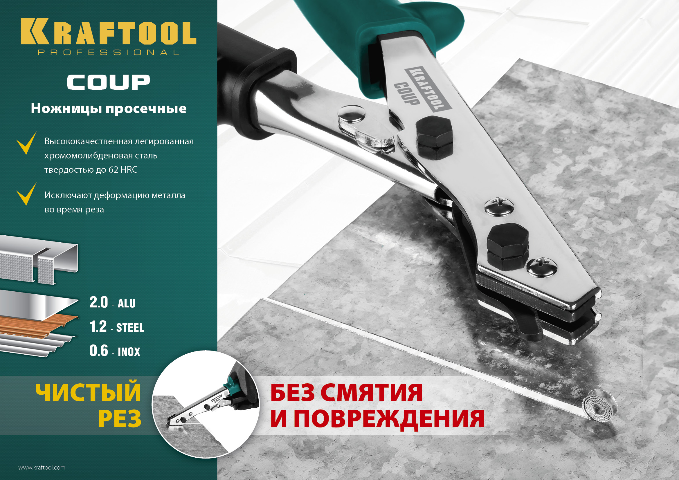 KRAFTOOL Coup, просечные ножницы (23274)
