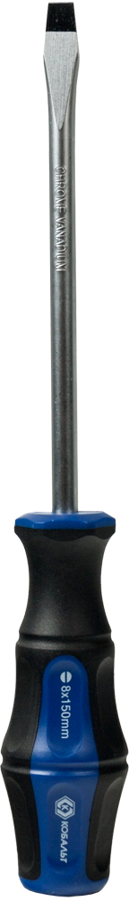 Отвёртка КОБАЛЬТ Ultra Grip SL 8,0 х 150 ммCR-V, двухкомпонентная рукоятка (1 шт.) подвес