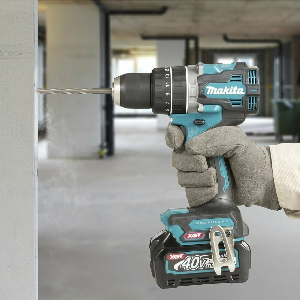 Дрель аккумуляторная ударная MAKITA HP002GZ XGT BL 40В, 13мм, 65/30Нм (без аккум.и з/у), шт