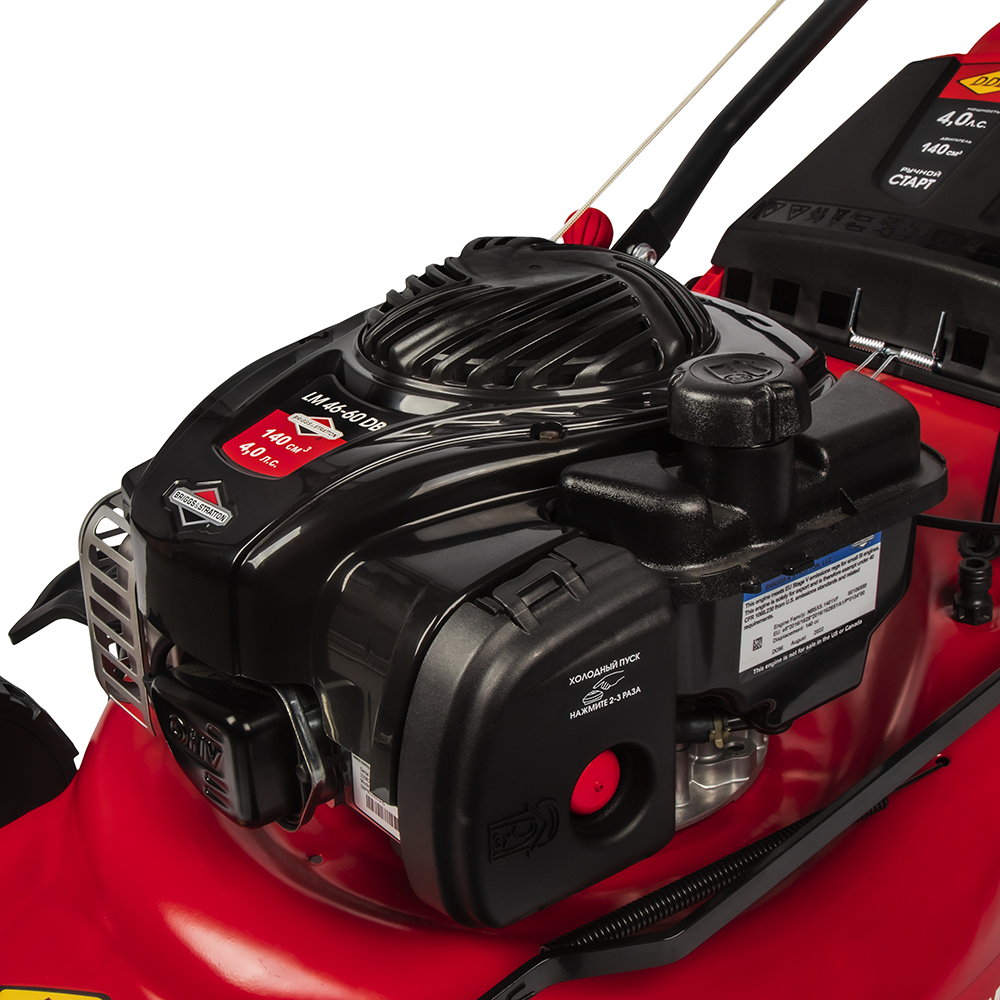 Газонокосилка бензиновая DDE LM 46-60 DB ( " Соната - 2 ", самоход, 46cм, B&S 500E,  4л.с, 60л, 35кг)