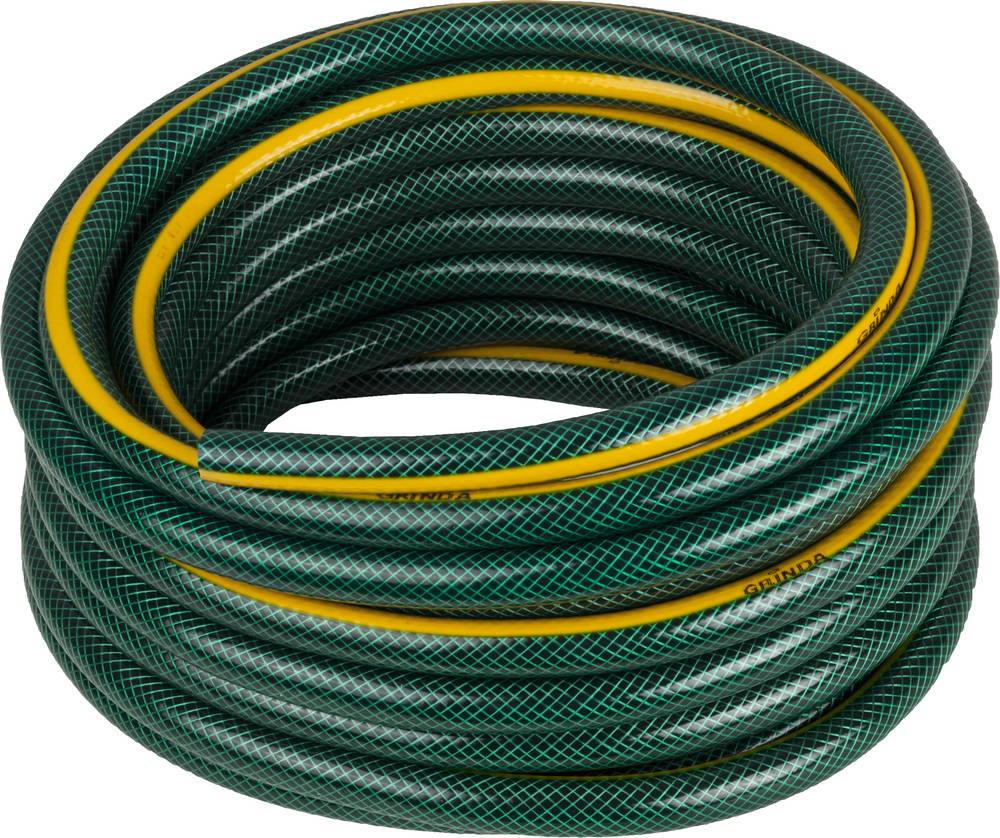 GRINDA STANDARD, 1/2″, 15 м, 20 атм, трёхслойный, армированный, поливочный шланг (429000-1/2-15)