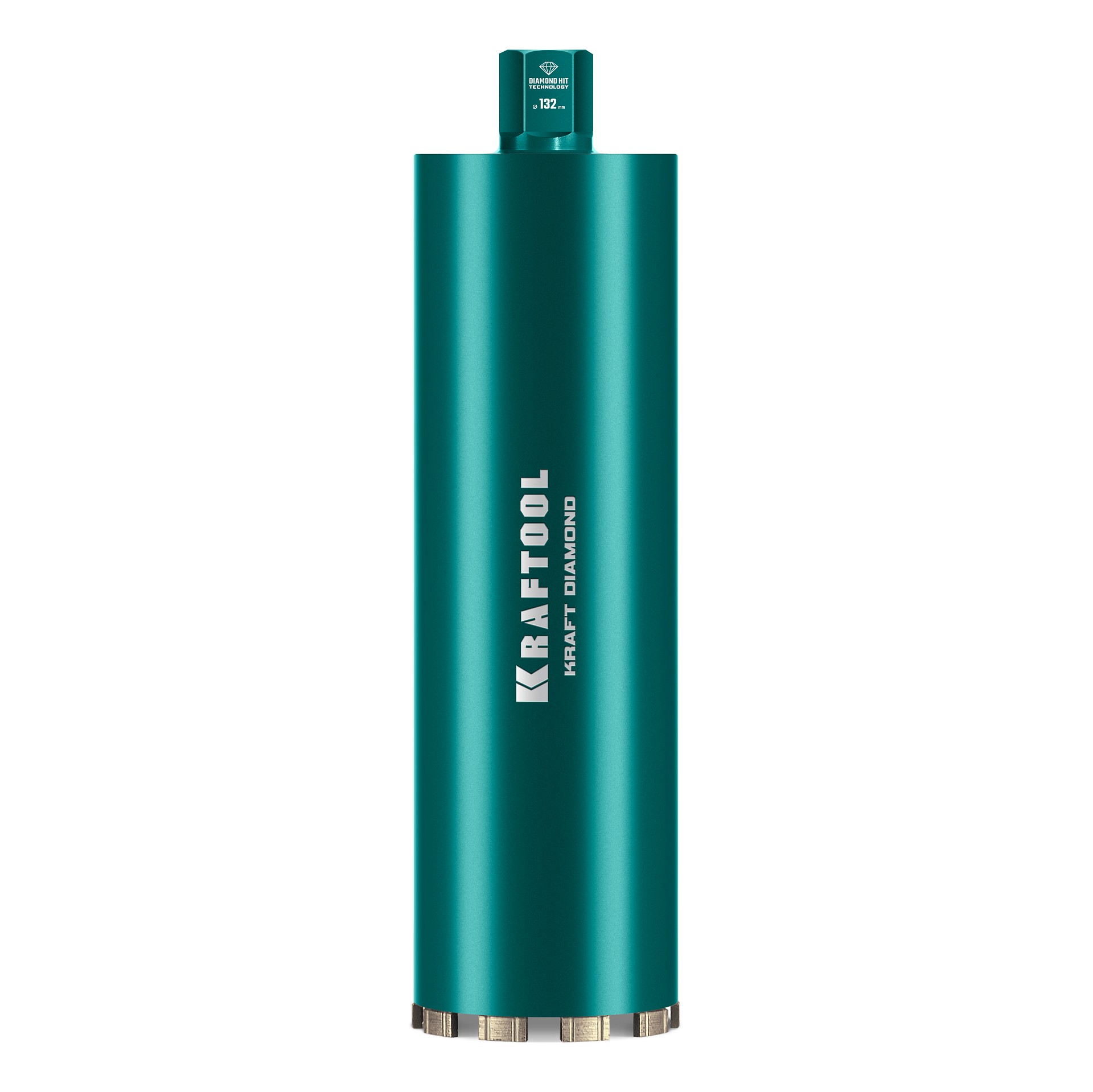 KRAFTOOL DIAMOND 132 мм (450 мм, 1 1/4″, лазерная сварка, сухое сверление с микроударом), алмазная коронка по железобетону (29825-132)