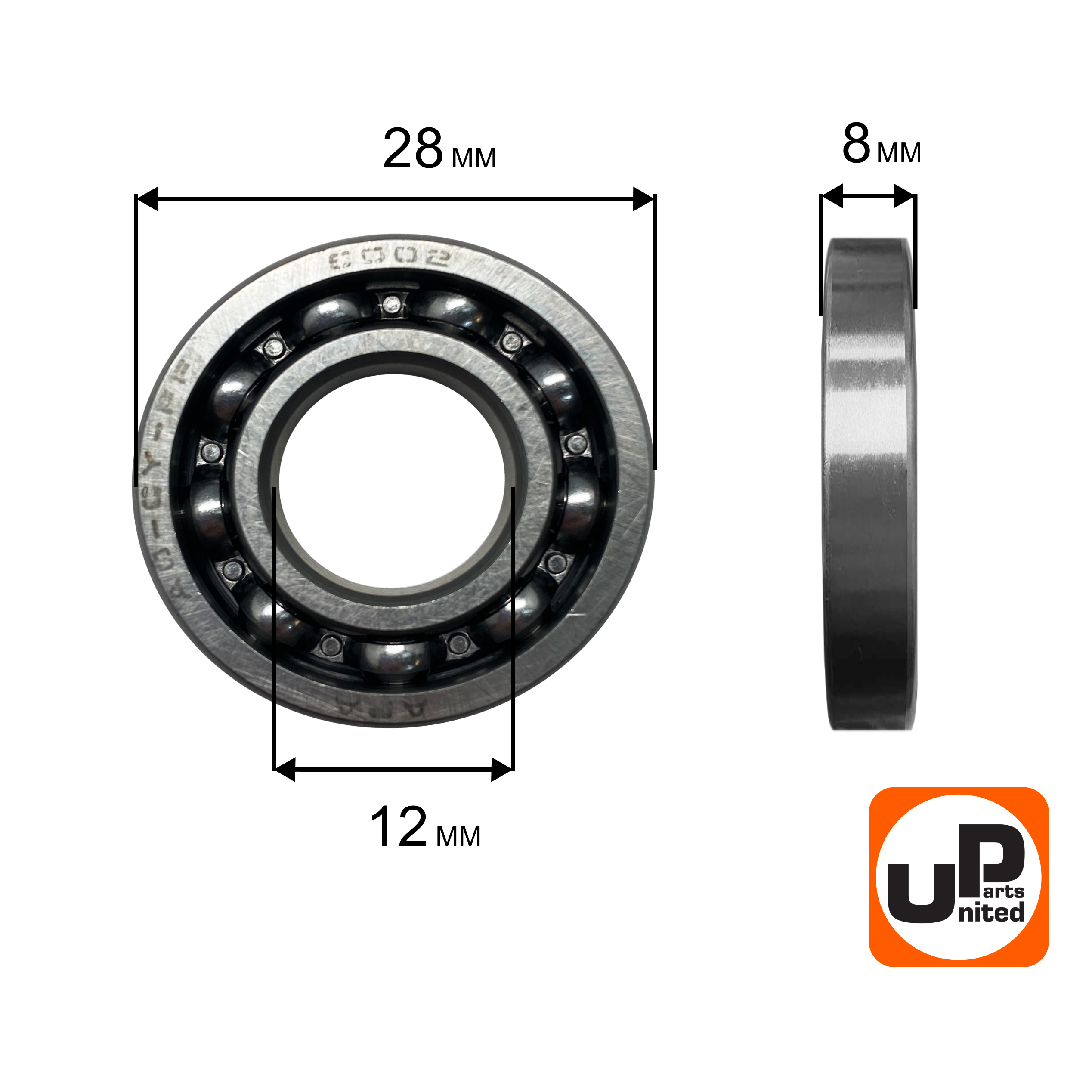 Подшипник шариковый UNITED PARTS 6002 (к/в STIHL MS180) 2 шт. , пар