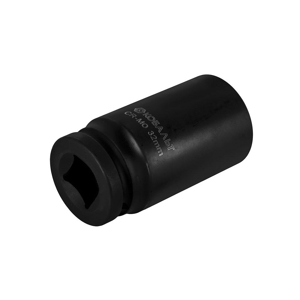 Головка торцевая глубокая ударная КОБАЛЬТ 3/4", 32 мм, CR-MO, подвес (922-395)