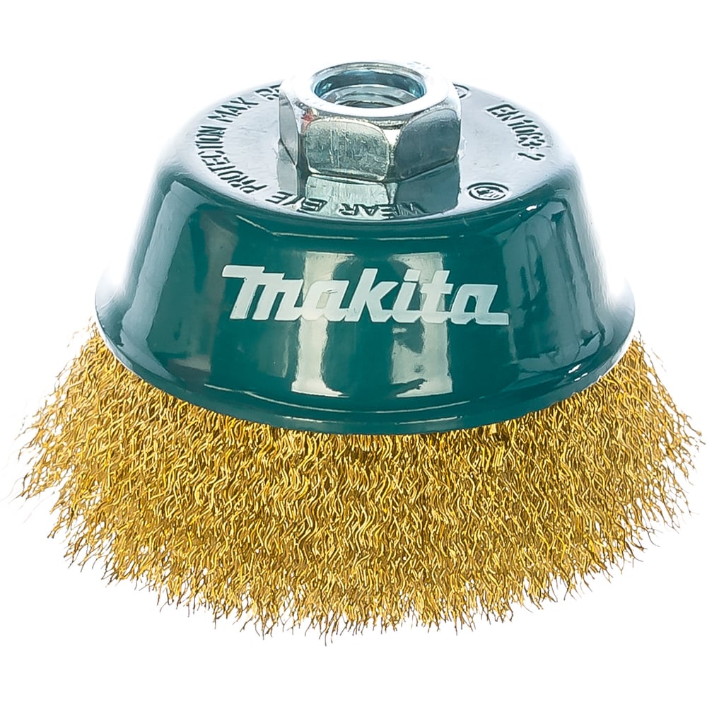 Кордщетка для МШУ чашеобразная витая MAKITA (d100 мм, толщ. проволоки 0.3 мм, гофрированная, металл, M14х2), шт