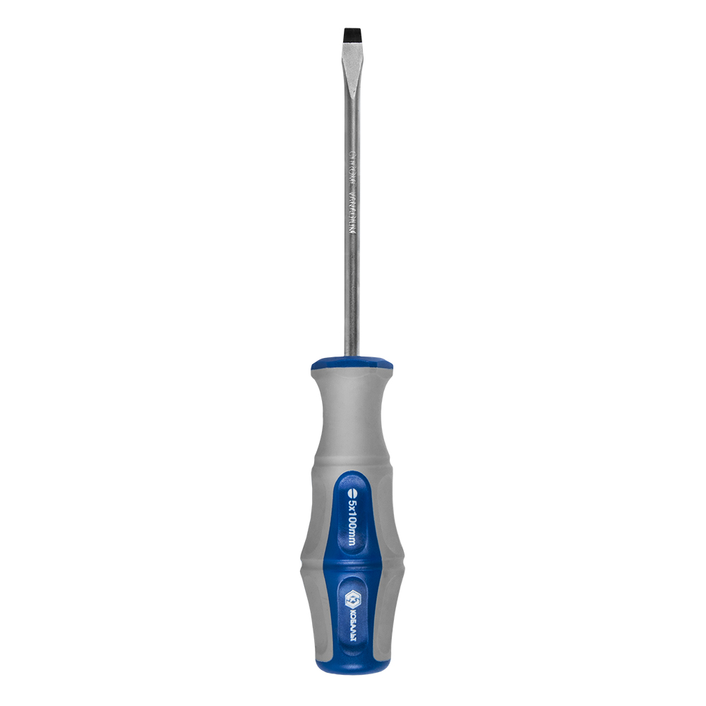 Отвёртка КОБАЛЬТ Ultra Grip SL 5,0 х 100 ммCR-V, двухкомпонентная рукоятка (1 шт.) подвес