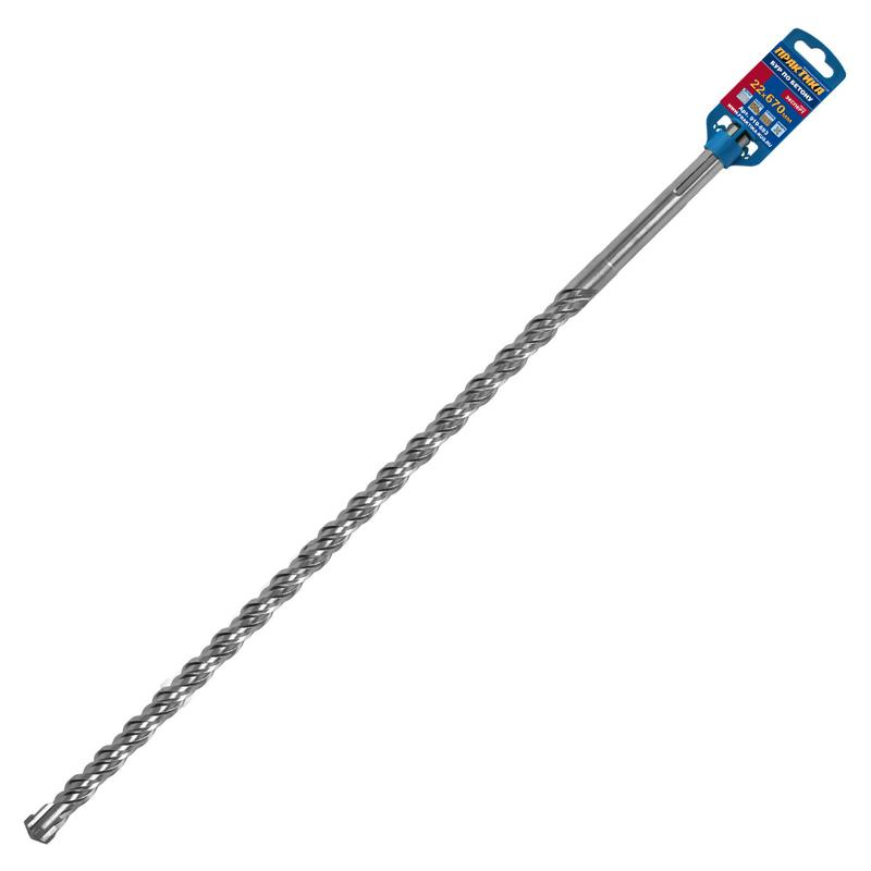 Бур SDS-MAX ПРАКТИКА  22 х  530/670мм, КВАДРО, серия Эксперт, по бетону
