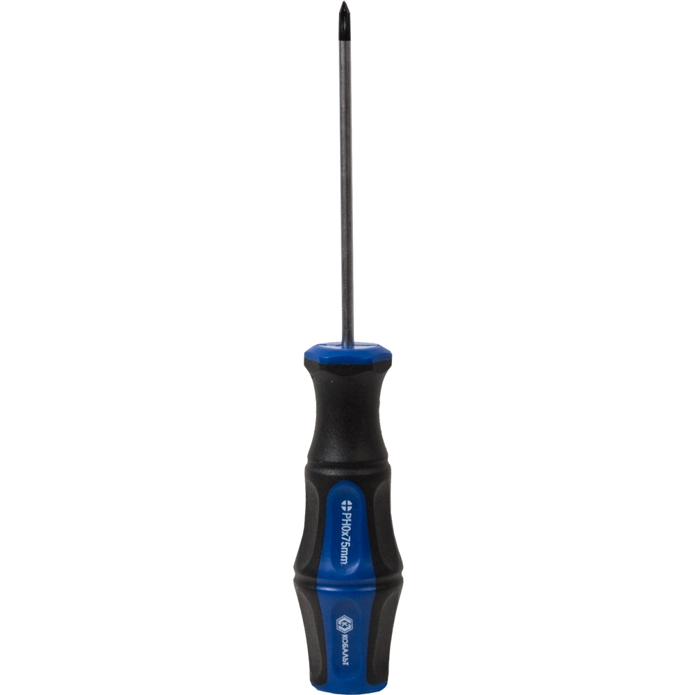 Отвёртка КОБАЛЬТ Ultra Grip PH-0 х 75 ммCR-V, двухкомпонентная рукоятка (1 шт.) подвес