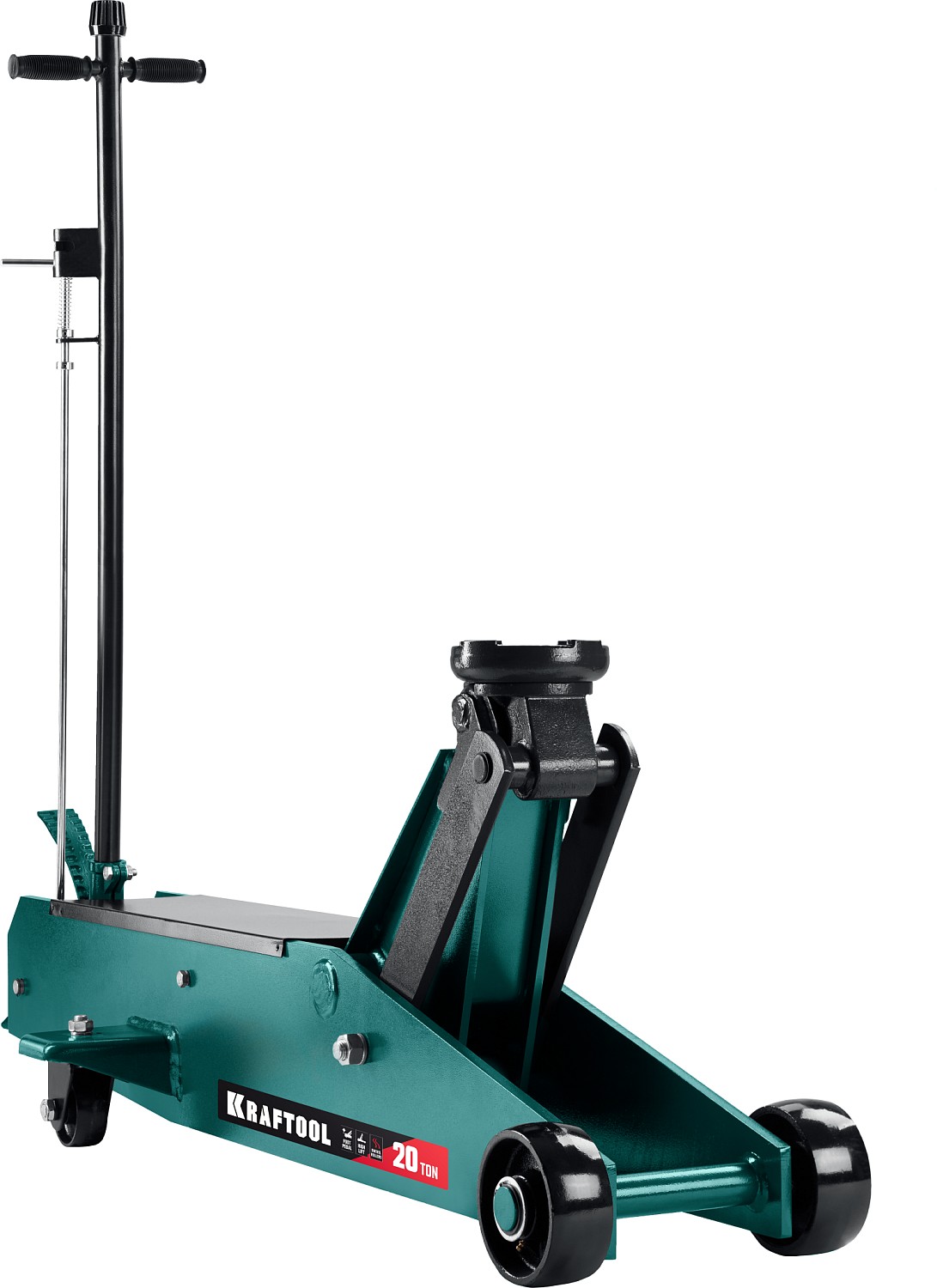 KRAFTOOL HIGH-LIFT, 20 т, 220 - 680 мм, для тяжелой техники, подкатной домкрат (43455-20)