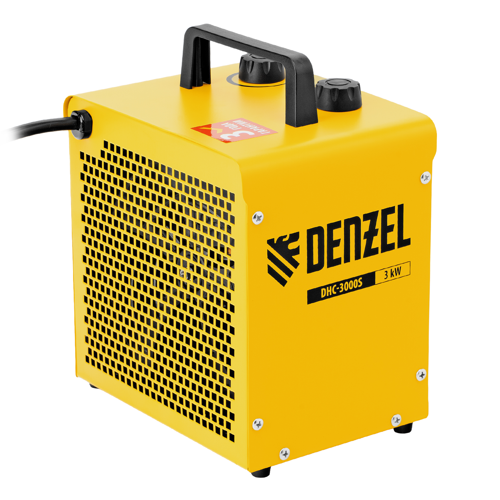 Тепловая пушка керамическая DHC-3000S, квадратная, 230 В, 1,5/3 кВт Denzel