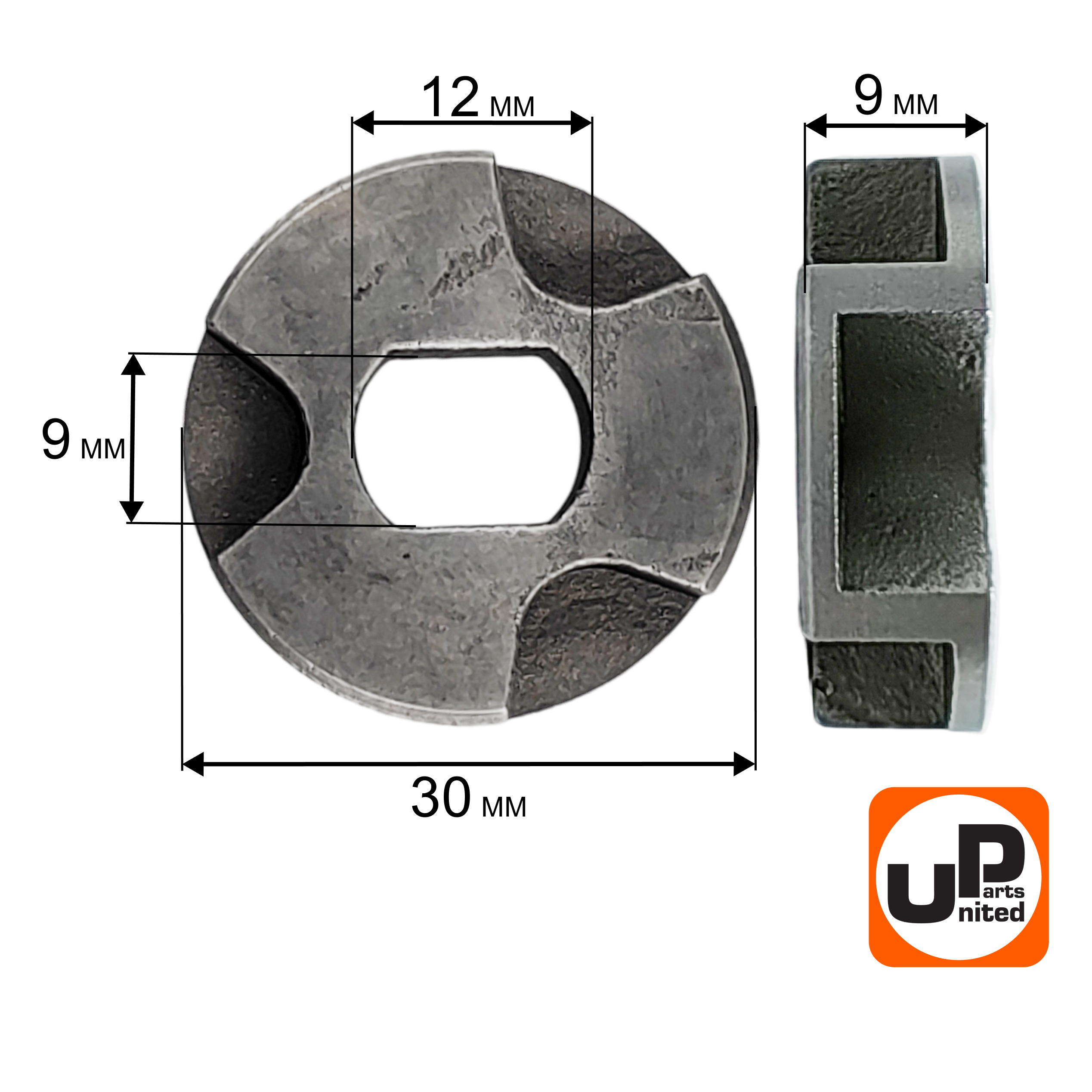 Звездочка ведущая UNITED PARTS 30х12х9мм для эл. пил MAKITA (аналог 221526-1), шт